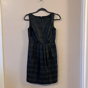 Max and Cleo Black Plaid Print Sleeveless Office Work Dress 2